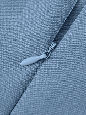 EZwear Women's Solid Color High Waist Pleated Elegant Skirt