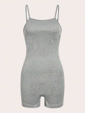 Women's Solid Color Simple Daily Camisole Jumpsuit
