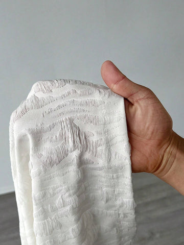 EZwear Women's Solid Color Simple Daily Casual Wide Leg Texture Fabric Pants