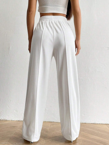 EZwear Women's Solid Color Simple Everyday Casual Spring Summer Pants