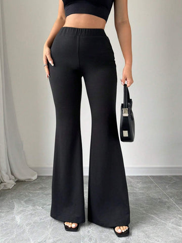 EZwear Women's Summer Casual Flared High Elasticity Slimming Long Pants