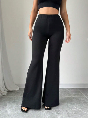 EZwear Women's Summer Casual Flared High Elasticity Slimming Long Pants
