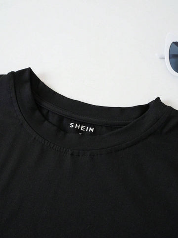 Women's Summer Casual Short Sleeve T-Shirt With Slogan And Floral Print I DON'T TRUST WORDS