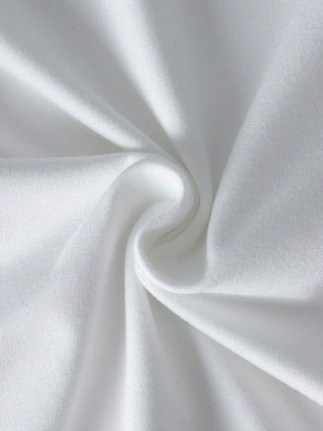 EZwear Women's Summer Letter Print Round Neck Oversized Drop-Shoulder Sleeve Casual T-Shirt