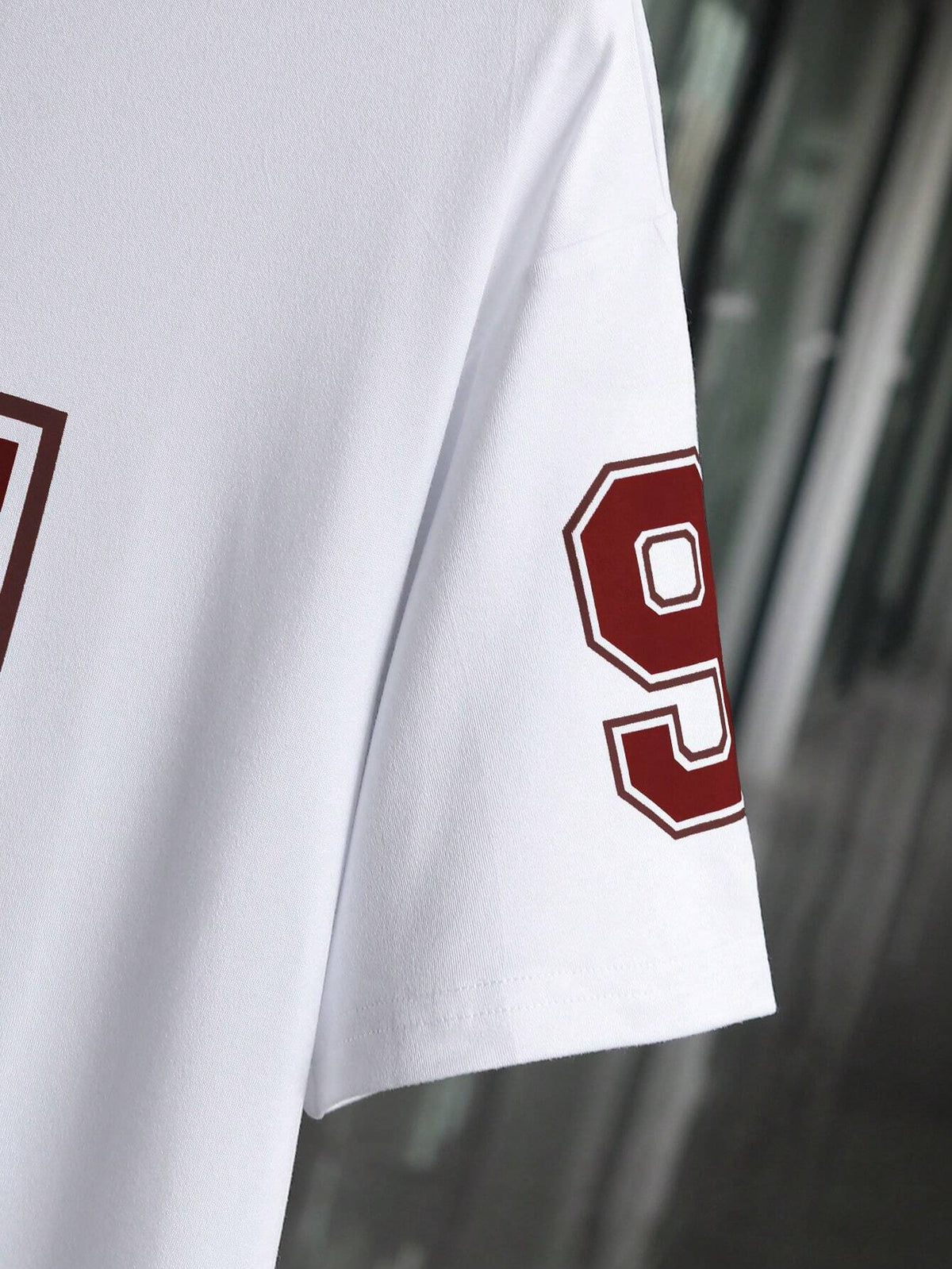 Women's Summer Number Print V-Neck Short Sleeve Casual T-Shirt