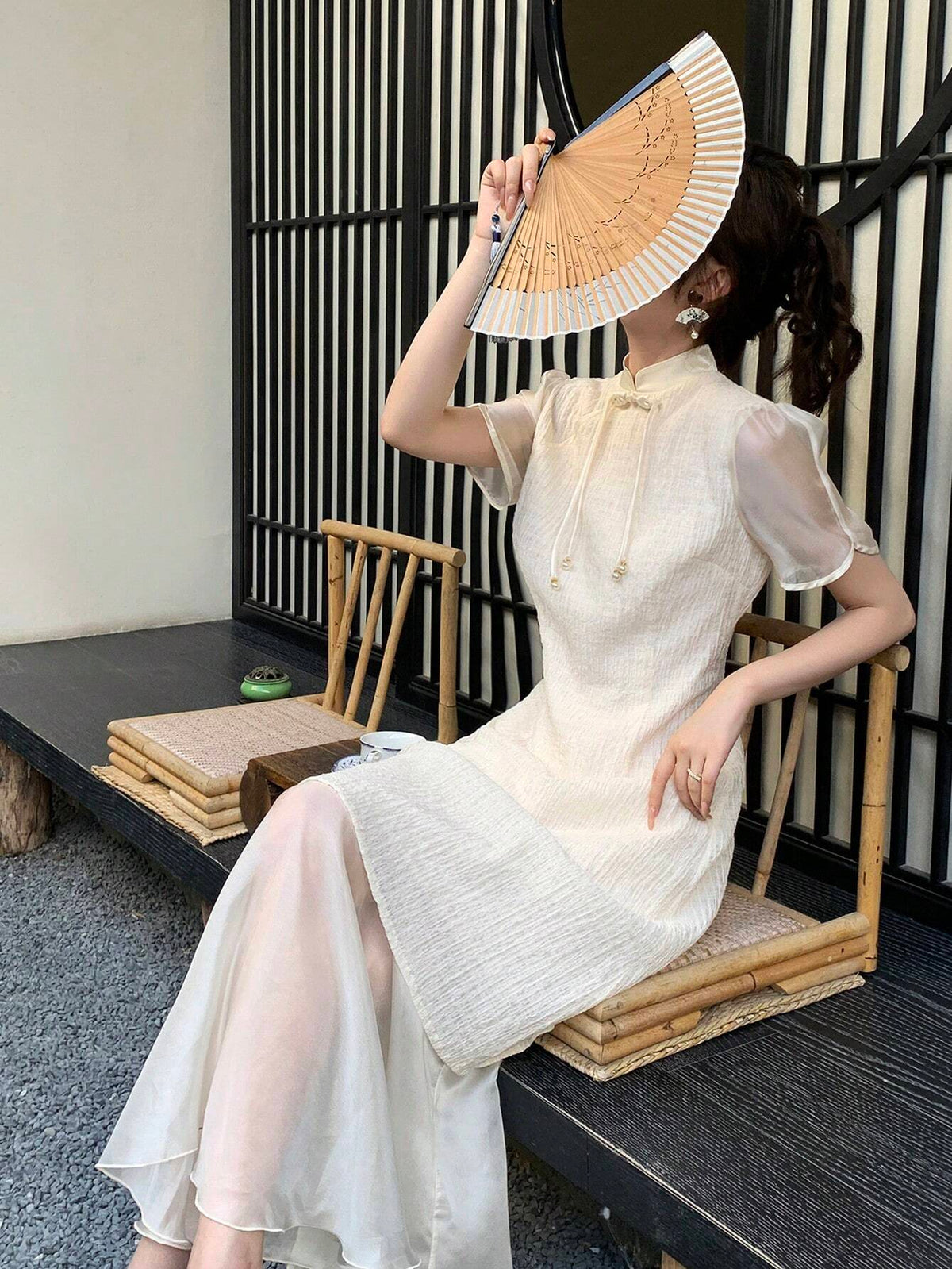 New Chinese Style Casual Vintage Long Skirt