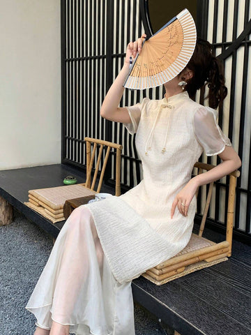 New Chinese Style Casual Vintage Long Skirt