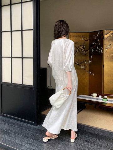 New Chinese Style Women's Solid Color Simple Daily National Style Suit