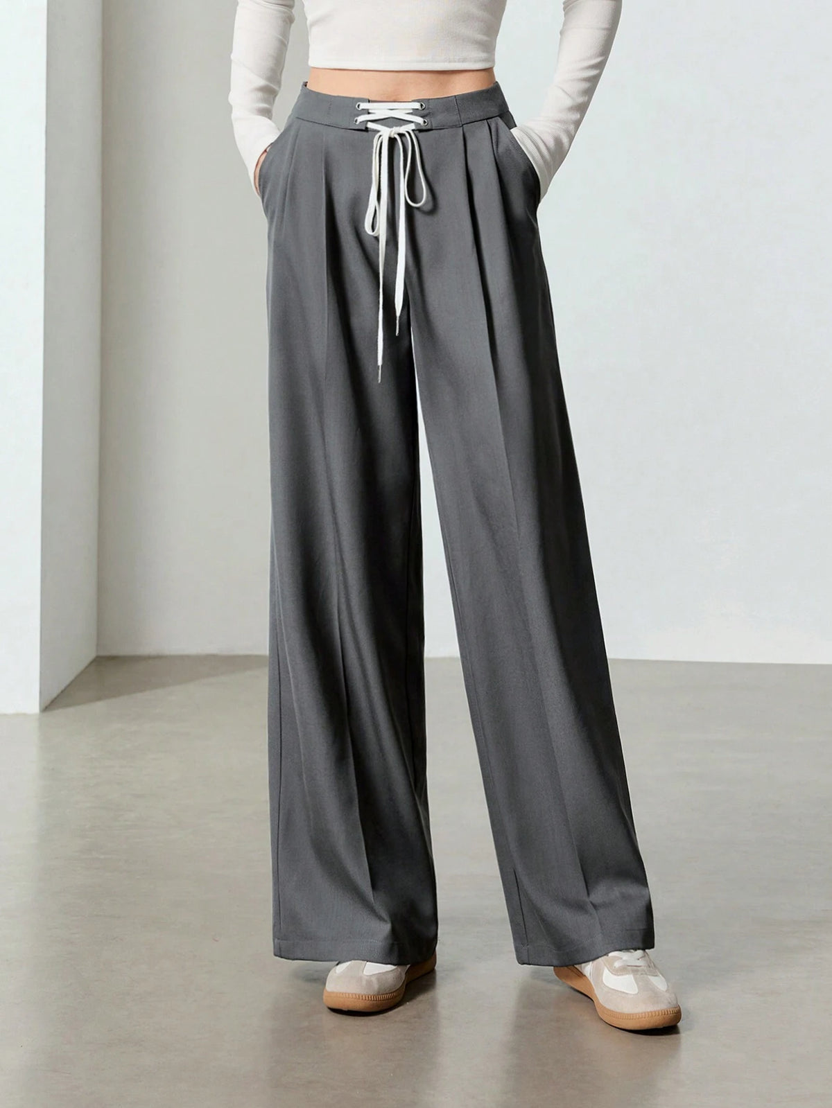 EastFlair Women's Solid Color Simple Fashion Casual Pants For Daily Wear