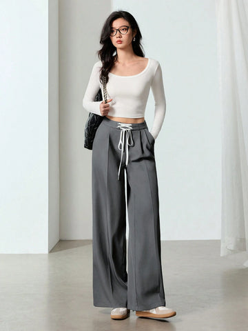 EastFlair Women's Solid Color Simple Fashion Casual Pants For Daily Wear