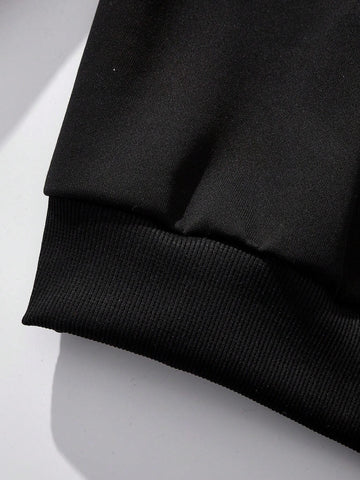 2pcs/Set Women Casual Hooded Long Sleeve Sweatshirt & Sweatpants Loungewear