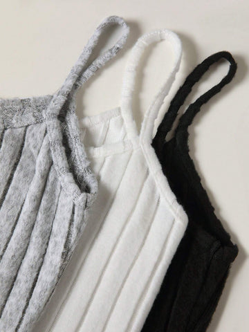 3pcs/Set Women's Sleeveless Bodycon Cami Dress