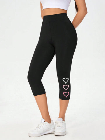 Essnce Casual Knitted 3/4 Bodycon Women's Leggings, Suitable For Summer Love