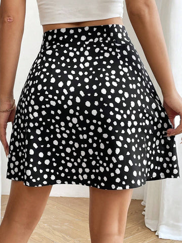 Essnce Dalmatian Printed Casual Skirt