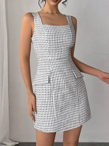 Elegant Vintage Style Casual/Office Wear Sleeveless Shift Dress