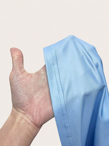 H-Style O-Neck Casual Knitted Short Sleeve Set With Heat Transfer Print And Heart Pattern