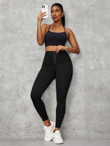 Essnce High Elastic Waisted Skinny Seamless Leggings, Comfortable Fitting And Shaping, Suitable For Spring, Autumn And Winter