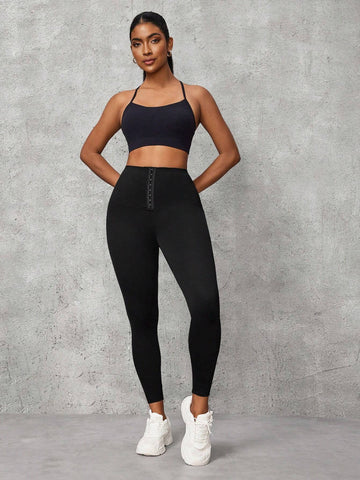 Essnce High Elastic Waisted Skinny Seamless Leggings, Comfortable Fitting And Shaping, Suitable For Spring, Autumn And Winter