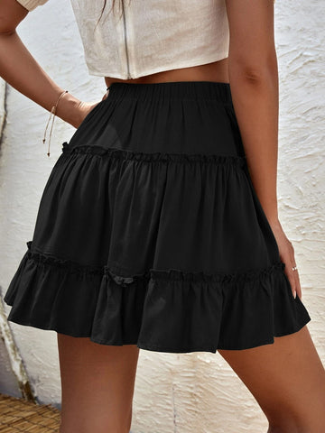 Essnce High Waist Layered Skirt