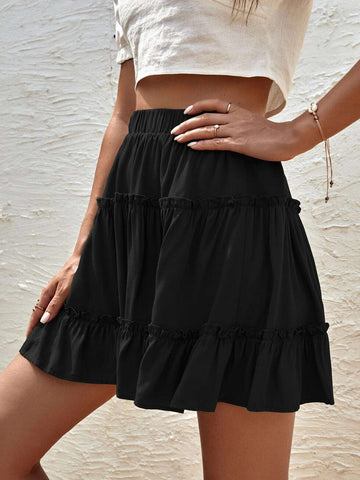 Essnce High Waist Layered Skirt