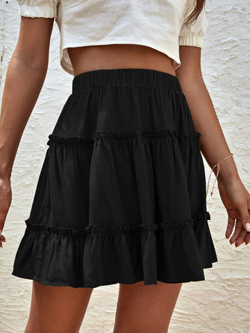 Essnce High Waist Layered Skirt