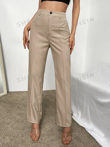Essnce High Waist Seam Detail Pants