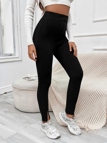Essnce High Waist Split Hem Skinny Pants
