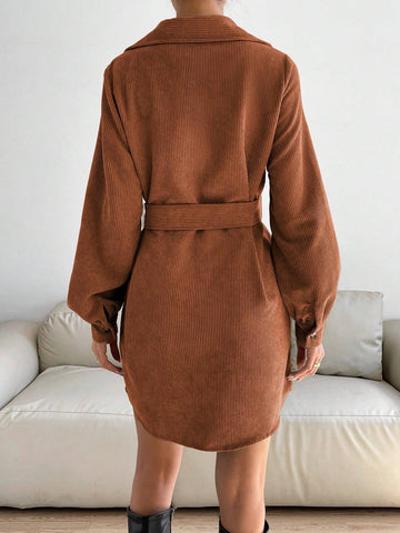 Holiday Dress Plaid Mini Skirt Christmas Women Dress Women's Casual Plaid Front Button Short