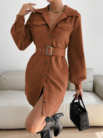 Holiday Dress Plaid Mini Skirt Christmas Women Dress Women's Casual Plaid Front Button Short