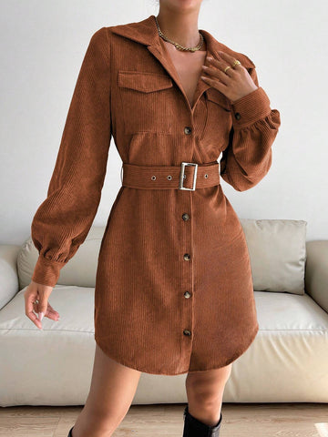 Holiday Dress Plaid Mini Skirt Christmas Women Dress Women's Casual Plaid Front Button Short