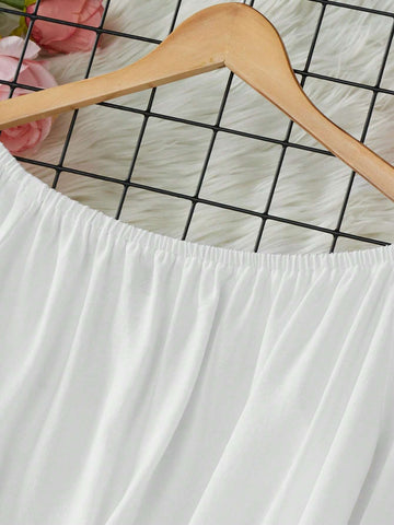 Open Shoulder Tie-Waist Casual Loose Long Jumpsuit