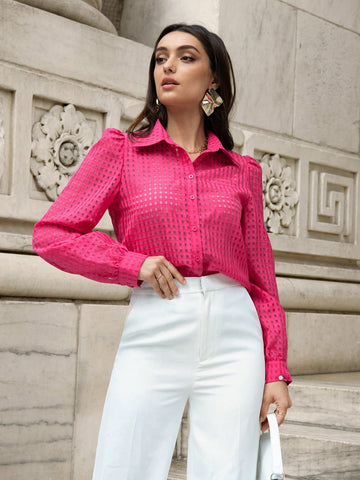 Plaid Print Button Front Shirt