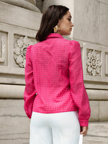 Plaid Print Button Front Shirt