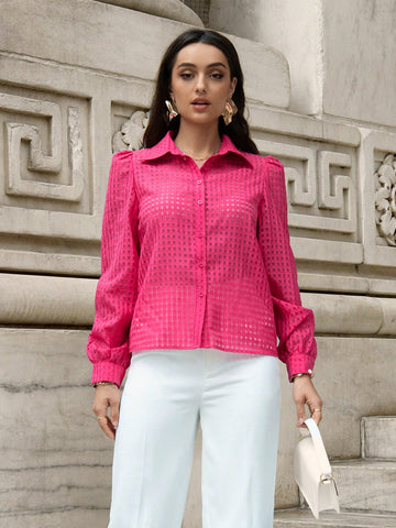 Plaid Print Button Front Shirt