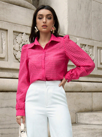 Plaid Print Button Front Shirt