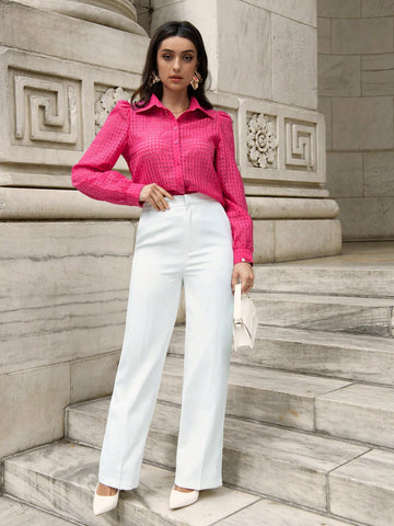 Plaid Print Button Front Shirt