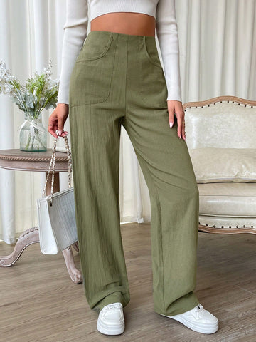Slant Pocket Straight Leg Pants