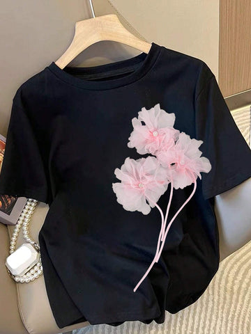 Slim Fit Women's Casual Short Sleeve T-Shirt Graphic Tees Women Tops