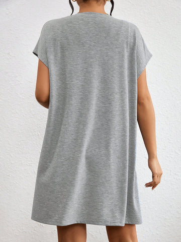 Solid Color Crop Top, Shorts, And Cardigan Set With Round Neckline