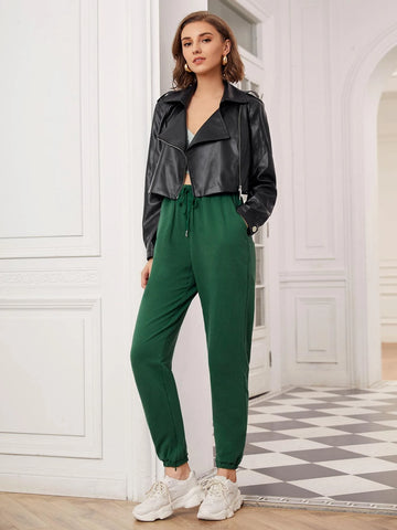 Essnce Solid Drawstring Sweatpants