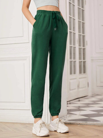 Essnce Solid Drawstring Sweatpants