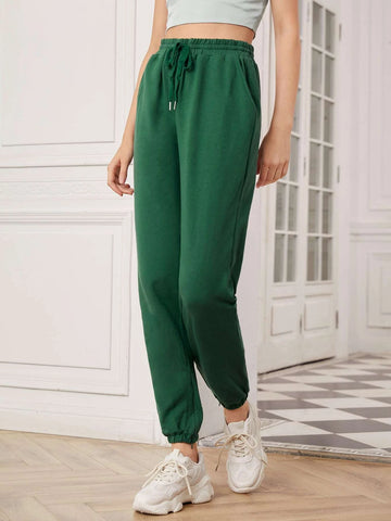 Essnce Solid Drawstring Sweatpants