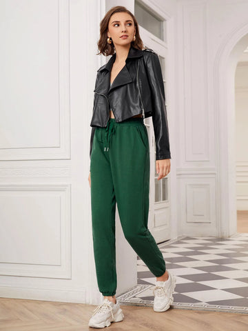 Essnce Solid Drawstring Sweatpants