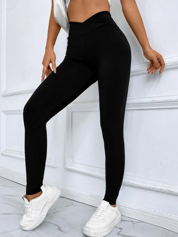 Essnce Solid High Waist Leggings