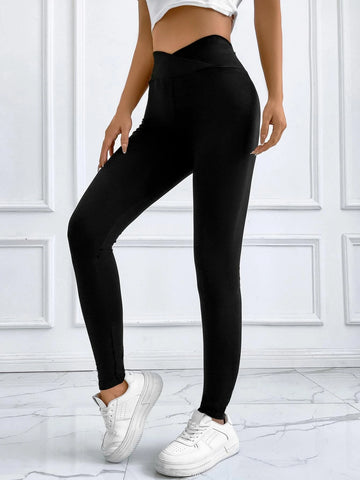 Essnce Solid High Waist Leggings