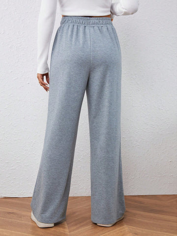 Essnce Solid Lace Up Front Sweatpants