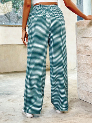 Essnce Spring/Summer Checked Elastic Waist Pants