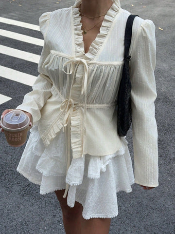 Essnce Spring And Summer Women's Long-Sleeved Shirt