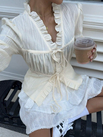 Essnce Spring And Summer Women's Long-Sleeved Shirt