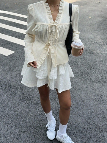 Essnce Spring And Summer Women's Long-Sleeved Shirt